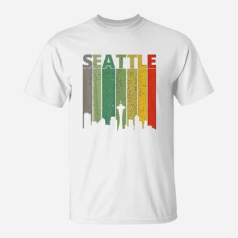 Seattle 80S Vintage Retro Seattle Skyline T-Shirt | Crazezy CA
