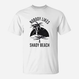 Shady Beach Funny Cute Vacation T-Shirt | Crazezy