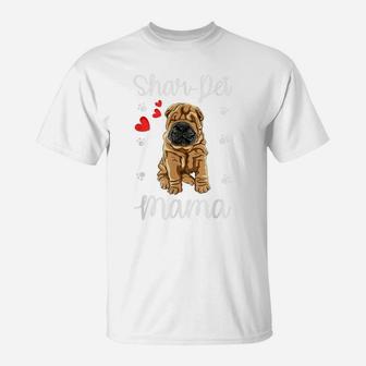 Shar-Pei Mom Cute Puppy Dog Lovers Gifts T-Shirt | Crazezy