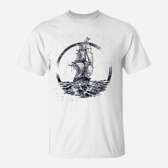 Ship Sailing The Ocean Seas T-Shirt | Crazezy AU