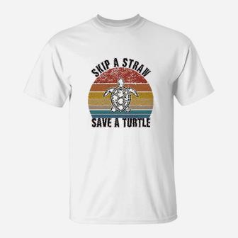 Skip A Straw Save A Turtle Vsco T-Shirt | Crazezy AU