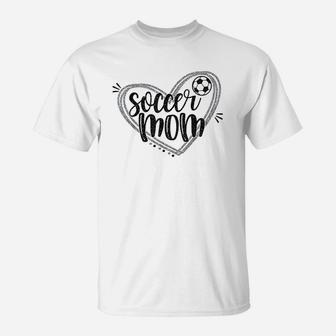 Soccer Heart Mom Soccer Soccer Mom Gift T-Shirt | Crazezy DE