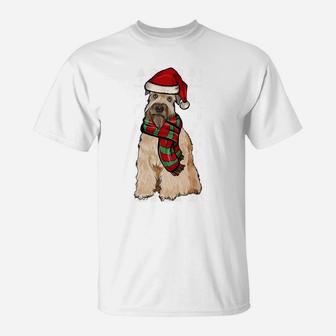 Soft Coated Wheaten Terrier Dog Santa Xmas Ugly Christmas Sweatshirt T-Shirt | Crazezy