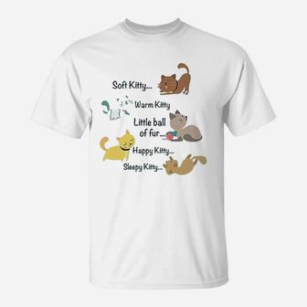 Soft Kitty Song Cat Lover T-Shirt | Crazezy