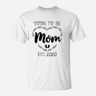 Soon To Be Mom Est 2020 Future Mommy T-Shirt - Thegiftio UK