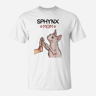 Sphynx Mom Cat Sphinx Hairless Cat Owner Lovers T-Shirt | Crazezy AU