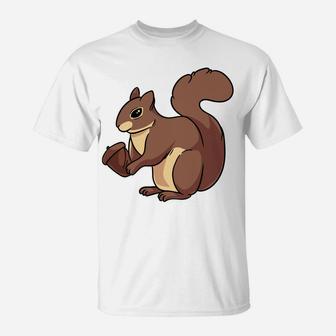 Squirrels Make Me Happy Gift - Cute Squirrel Lover Sweatshirt T-Shirt | Crazezy UK