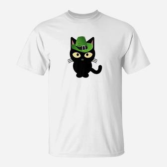 St Patricks Day Cat For Boys Girls Kids Women Men T-Shirt - Seseable
