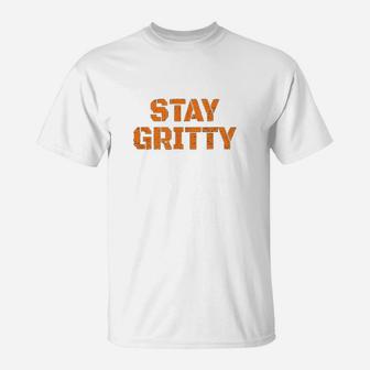 Stay Gritty Funny Ice Hockey Philly Gift Vintage T-Shirt | Crazezy DE