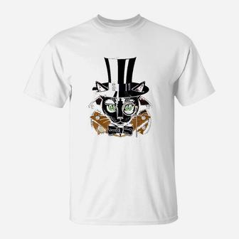 Steampunk Black Cat T-Shirt - Thegiftio