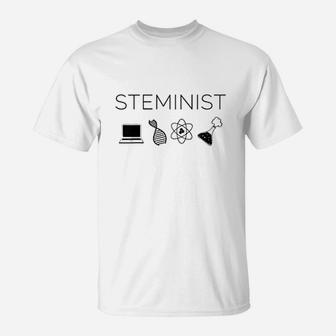 Steminist Female Scientist T-Shirt | Crazezy