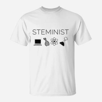 Steminist Female Scientist Woman In Stem T-Shirt | Crazezy CA