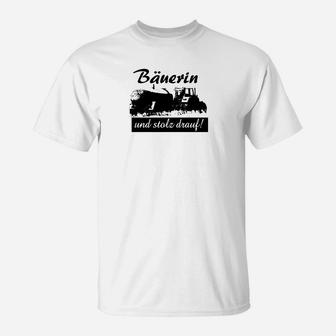 Stolzes Bayerin T-Shirt mit Bayern-Motiv, Weißes Top für Damen - Seseable