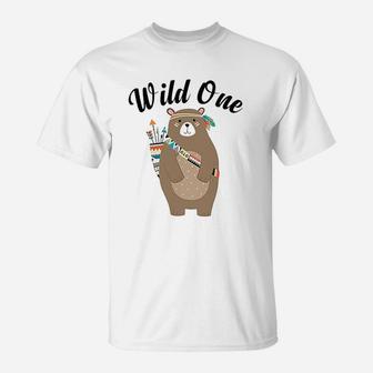 Summerbirch Wild One First Birthday Outfit 1St Baby Girl Boy T-Shirt | Crazezy AU