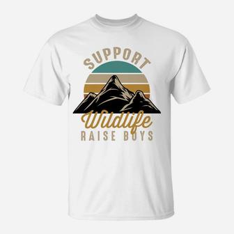 Support Wildlife Raise Boys Sweatshirt T-Shirt | Crazezy