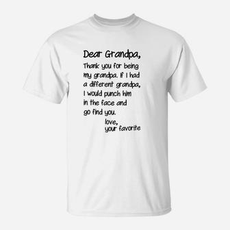 Thank You For Being My Grandpa T-Shirt | Crazezy CA