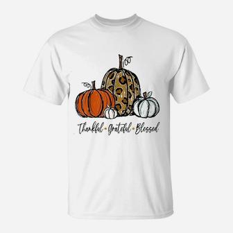 Thankful Grateful Blessed T-Shirt | Crazezy
