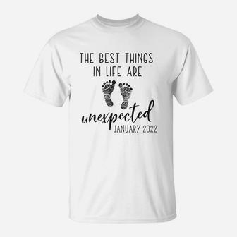 The Best Things In Life Are Unexpected Reveal Announcement T-Shirt | Crazezy