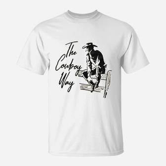 The Cowboy Way Print Tees Women Vintage Graphic T-Shirt | Crazezy UK