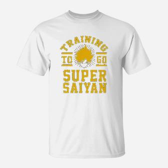 Training To Go Super Saiyan Funny Muscle Gym Workout T-Shirt | Crazezy CA