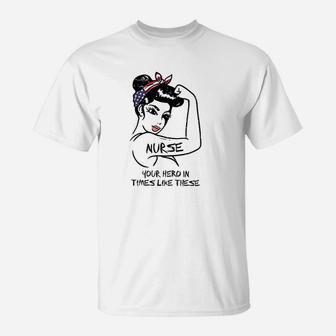 Unbreakable Nurse Hero Us Frontline Essential Worker Gift T-Shirt | Crazezy