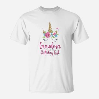 Unicorn Grandma Of The Birthday Girl T-Shirt | Crazezy DE