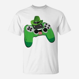 Video Game Gaming St Patrick Day Gamer Boys St Patty's Day T-Shirt | Crazezy