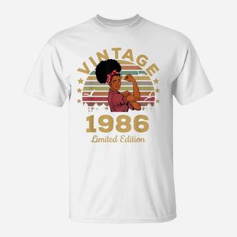 Vintage 1986 Made In 1986 35Th Birthday Women 35 Years T-Shirt | Crazezy UK