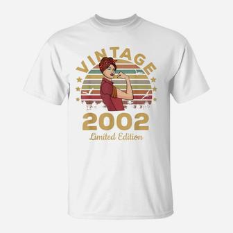 Vintage 2002 Made In 2002 19Th Birthday Women 19 Years T-Shirt | Crazezy DE