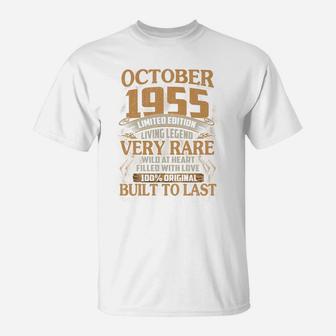 Vintage 66 Years Old October 1955 66Th Birthday Gift Ideas Sweatshirt T-Shirt | Crazezy DE