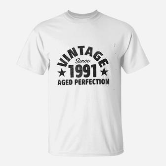 Vintage Aged Perfection Since 1991 T-Shirt | Crazezy AU