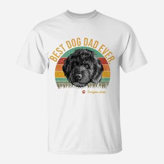Vintage Best Portuguese Water Dad Ever Gift For Dog Lover T-Shirt | Crazezy