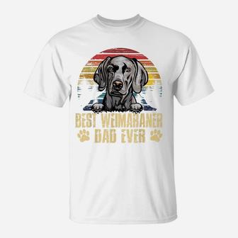Vintage Best Weimaraner Dad Ever Funny Dog Dad T-Shirt | Crazezy UK