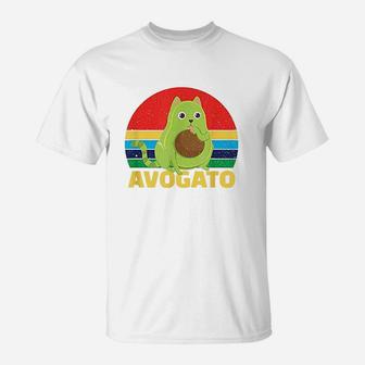 Vintage Cinco De Mayo Avocado Cat T-Shirt - Thegiftio UK