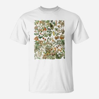 Vintage Inspired Flower Botanical Chart Third Edition T-Shirt | Crazezy