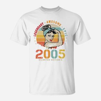 Vintage Legendary Awesome Epic Since 2005 Retro Birthday Sweatshirt T-Shirt | Crazezy CA