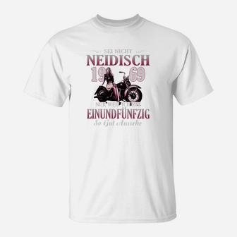 Vintage Motorrad T-Shirt zum 51. Geburtstag, Sei nicht neidisch - Seseable