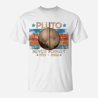Vintage Never Forget Pluto Nerdy Astronomy Space Science Zip Hoodie T-Shirt | Crazezy