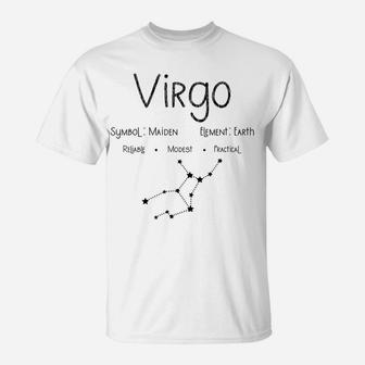 Vintage Virgo Horoscope Astrology Star Sign Birthday Gift T-Shirt | Crazezy DE