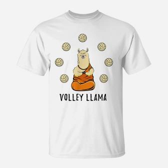 Volley Llama Lover Cute Volleyball Team For Girls T-Shirt | Crazezy UK