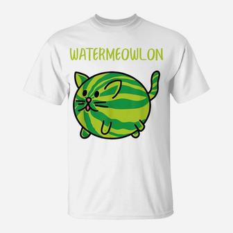 Watermeowlon Watermelon Meow Cute Melon Cat Lovers T-Shirt | Crazezy CA