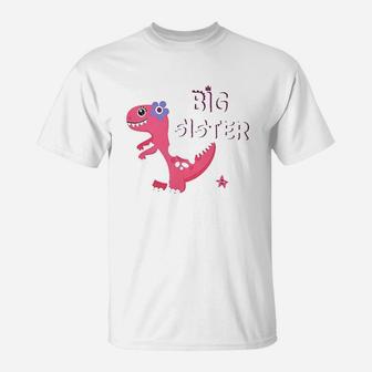 Wawsam Dinosaur Big Sister Announcement T-Shirt | Crazezy CA