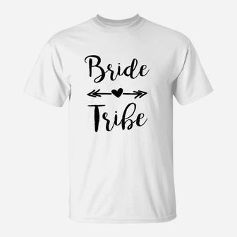 Wedding Bridal Party Gear Bride Tribe T-Shirt | Crazezy