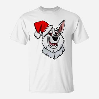 White German Shepherd Christmas T-Shirt | Crazezy