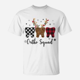 Women Ortho Squad Funny Christmas Teeth Design T-Shirt | Crazezy