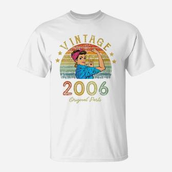 Womens 16 Year Old Vintage 2006 Made In 2006 16Th Birthday Women T-Shirt | Crazezy