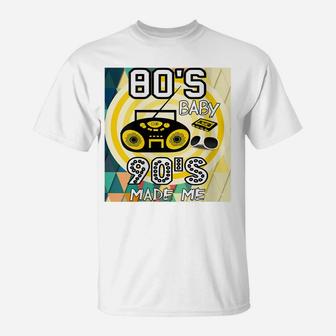 Womens 80S Baby 90S Made Me Classic Vintage Retro Graphic T-Shirt | Crazezy