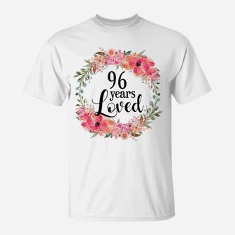 Womens 96Th Birthday Gifts 96 Years Old Loved Awesome Since 1925 T-Shirt | Crazezy DE