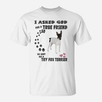 Womens American Toy Fox Terrier Quote Mom Dad Art, Cute Amertoy Dog T-Shirt | Crazezy DE