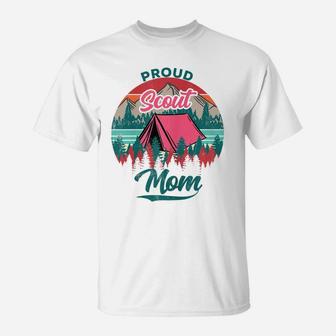 Womens Camping Mother- Proud Scout Mom T-Shirt | Crazezy DE